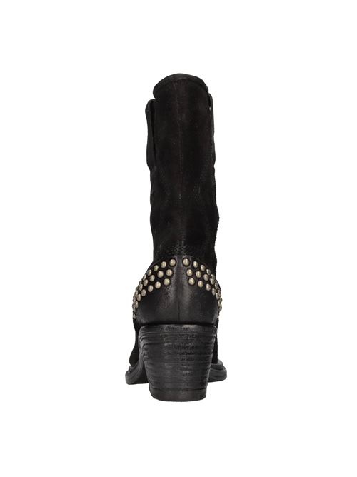 Stivaletti texani in camoscio A.S.98 | A55208NERO